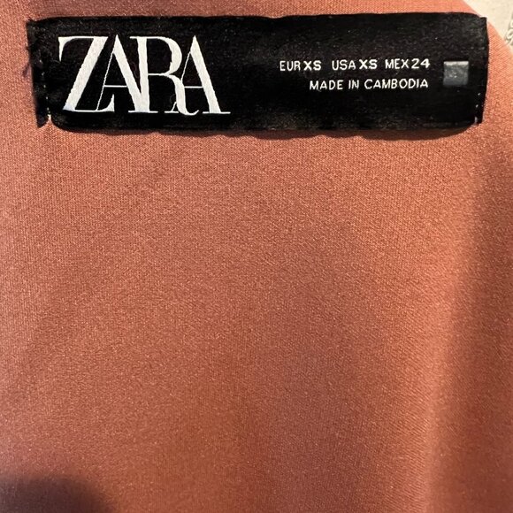 Zara Pink Vegan Suede Half Zipper Soft Sweatshirt Hoodie, Size XS - Picture 14 of 16